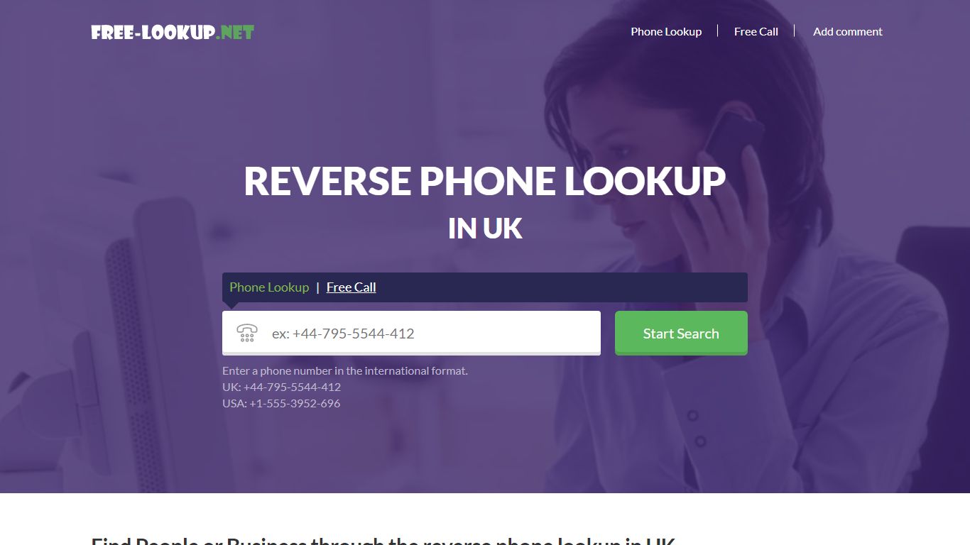 Reverse phone lookup in UK | Free Lookup